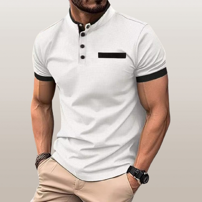 Jacob™ •  Herren-Kurzarm-Poloshirt mit Stehkragen