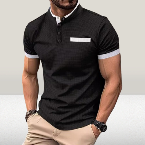 Jacob™ •  Herren-Kurzarm-Poloshirt mit Stehkragen