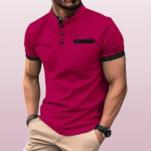 Jacob™ •  Herren-Kurzarm-Poloshirt mit Stehkragen