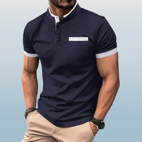 Jacob™ •  Herren-Kurzarm-Poloshirt mit Stehkragen