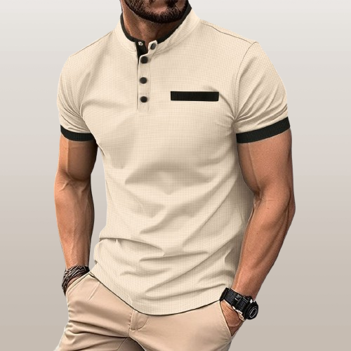 Jacob™ •  Herren-Kurzarm-Poloshirt mit Stehkragen